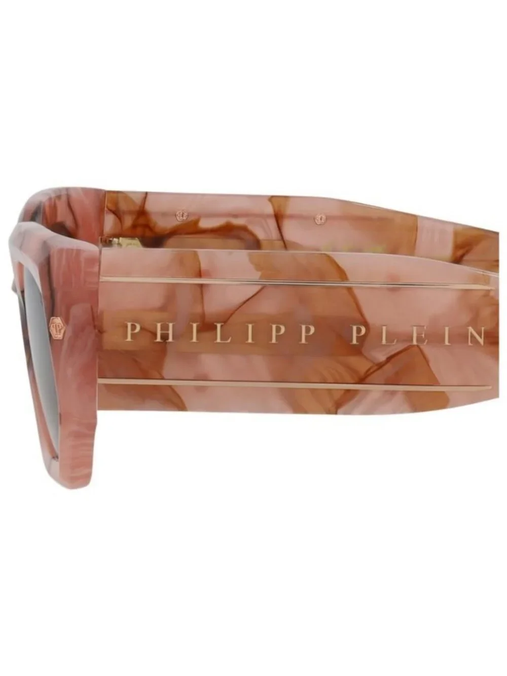 New Philipp Plein Womens Square/Rectangle Pink Pink Pink Fashion Designer Sungla